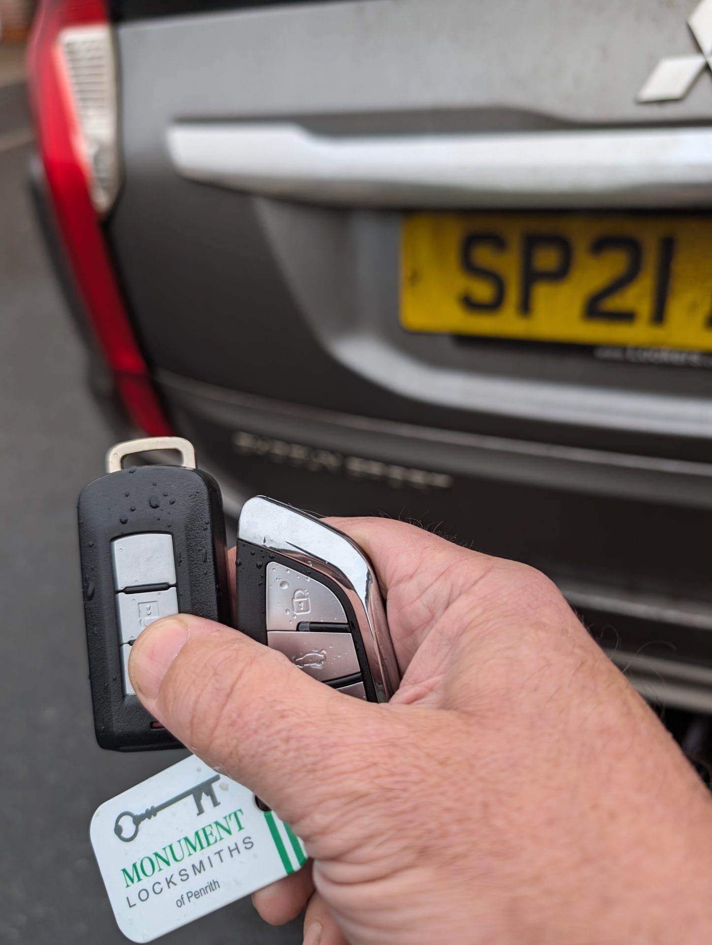Smart car key programmed after a lockout, Monument Locksmiths Cumbria
