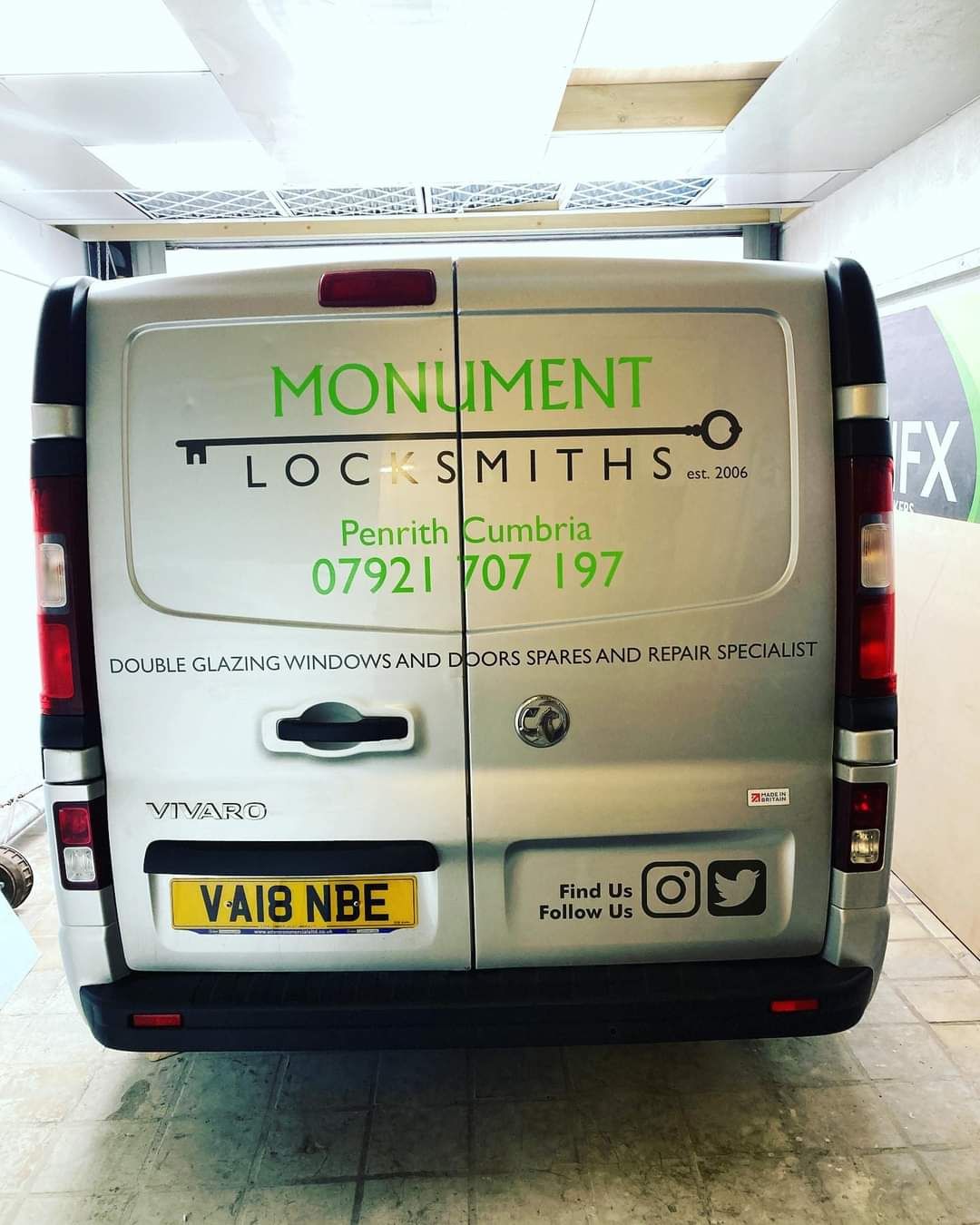 Monument Locksmiths van, five star rated locksmith in Penrith